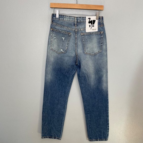 SANDRINE ROSE straight fit jeans with distressing in indigo size 26 - Picture 6 of 8